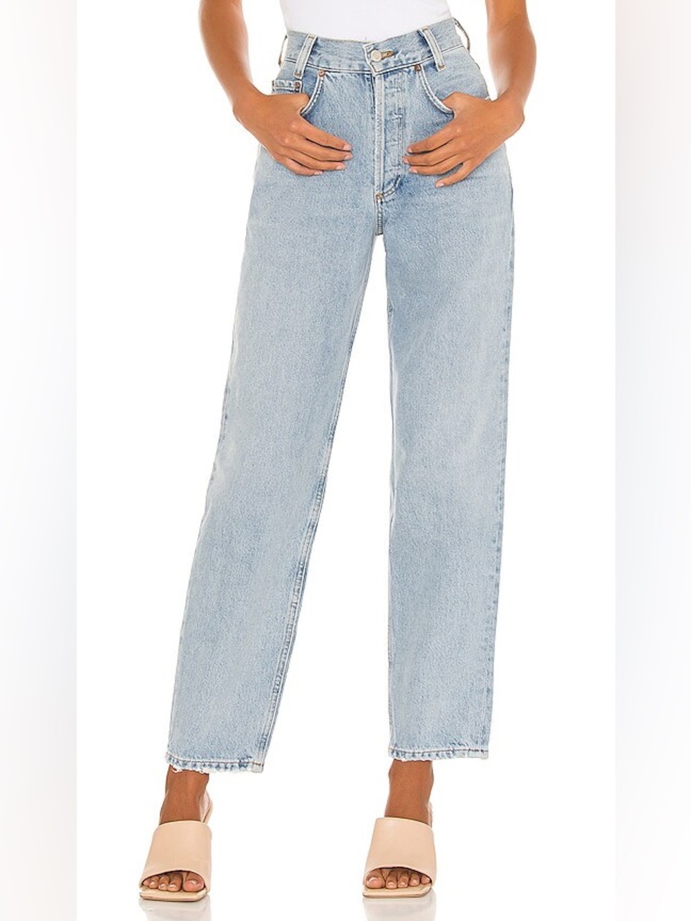 Agolde High Rise Tapered Baggy Jean in Dimension Wash